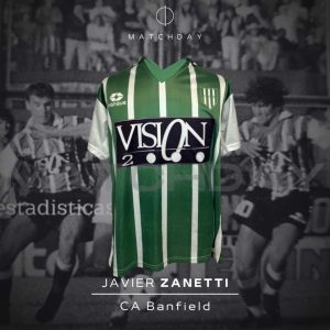 Javier Zanetti - Banfield - Match Worn - 1994