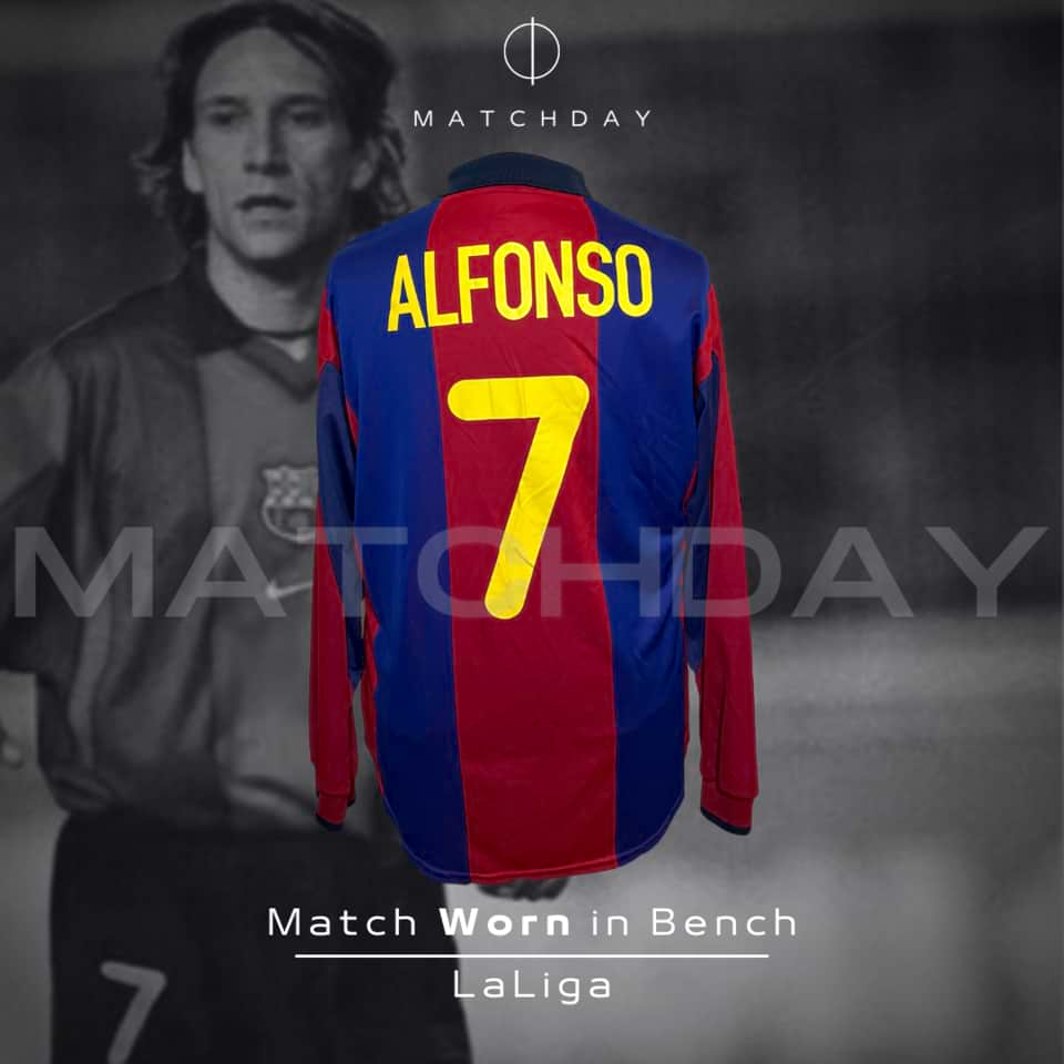 Alfonso – Barcelona – Match Worn – December 2000 - Image 3