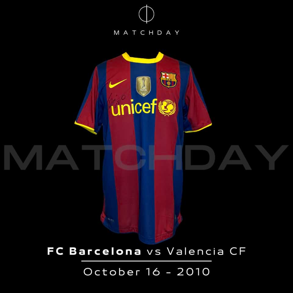 Lionel Messi – Barcelona vs Valencia – Incredible Photomatching – Match Worn 2010 - Imagen 4