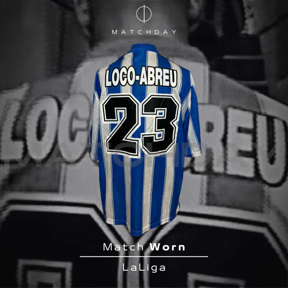 Sebastián “Loco” Abreu – Deportivo La Coruña – Match Worn – 1998 - Imagen 3
