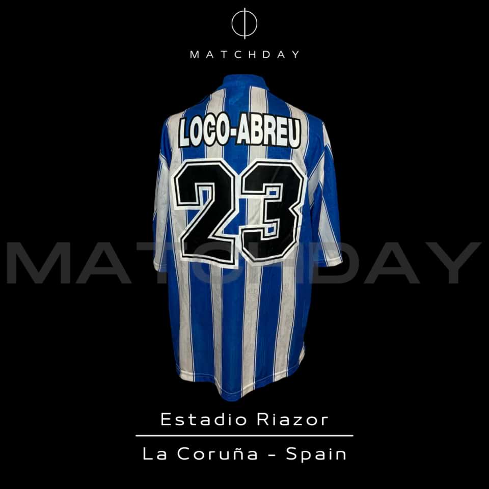 Sebastián “Loco” Abreu – Deportivo La Coruña – Match Worn – 1998 - Imagen 5