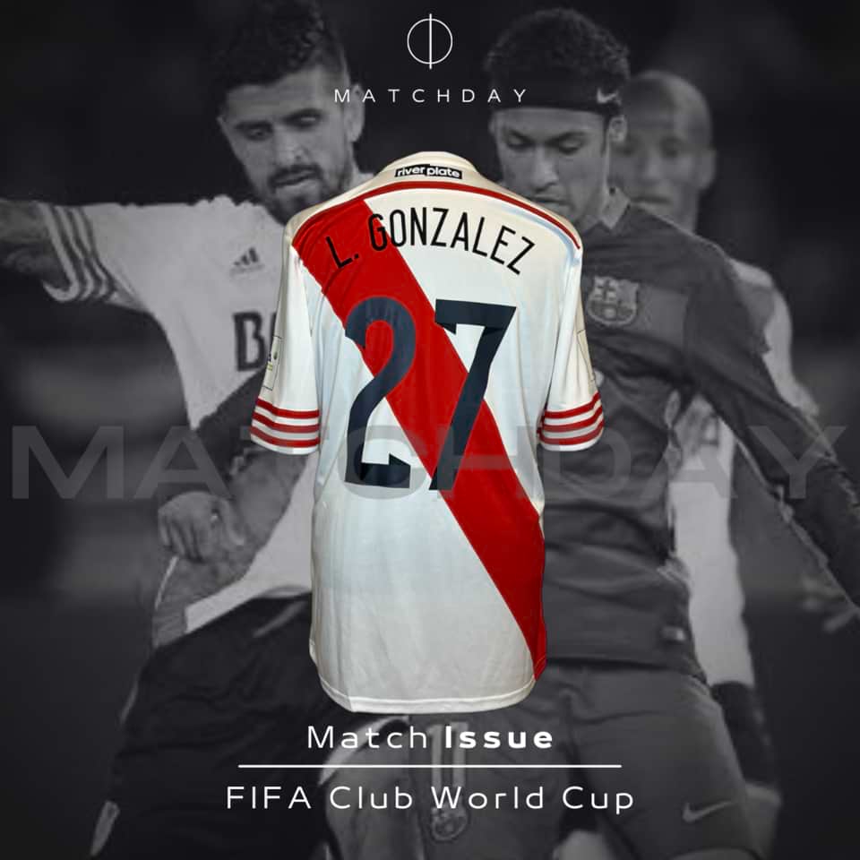 Lucho Gonzalez + Pennant – River Plate – Match issue – 2015 – FIFA Club World Cup - Imagen 3
