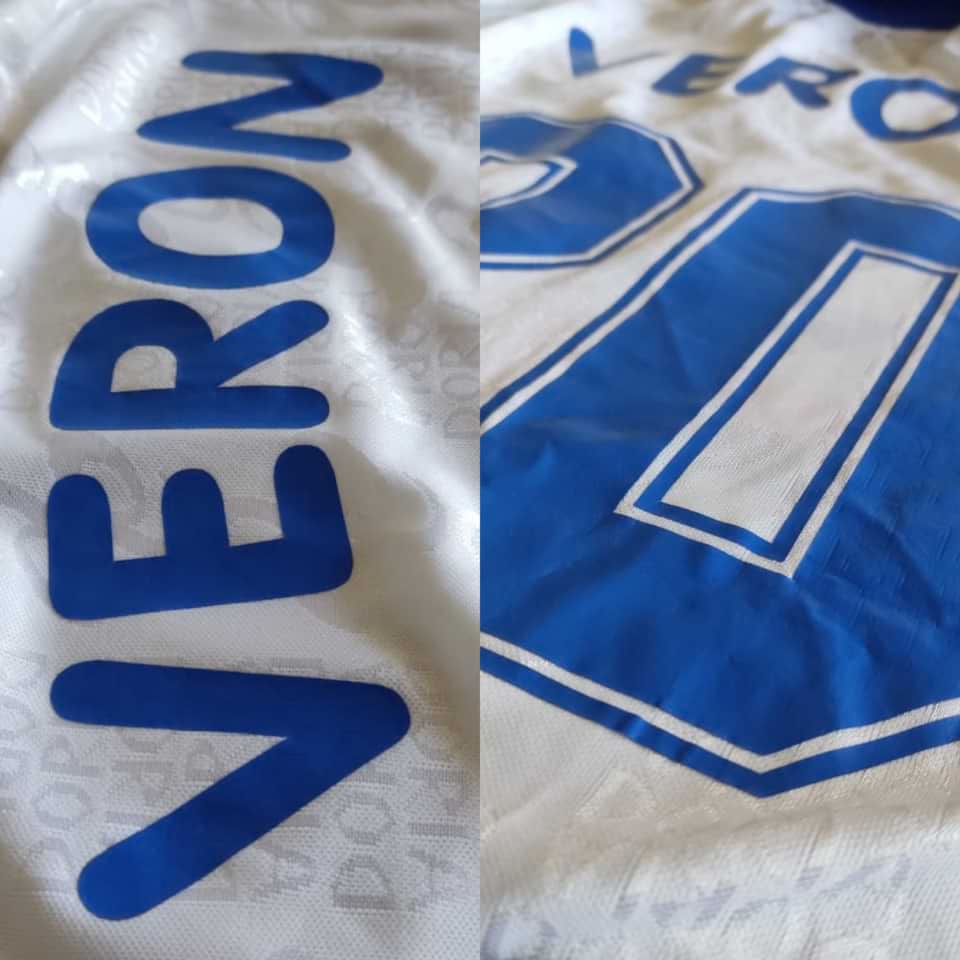 Juan Sebastián Verón – Sampdoria – Match Worn – Serie A 1996/97 - Imagen 7