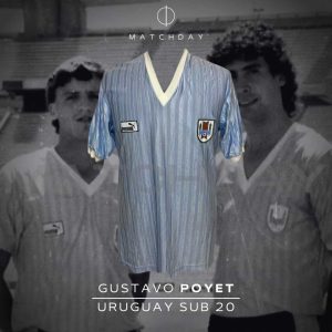 Gustavo A. Poyet - Uruguay National Team - Match Worn - Sudamericano Juventudes de América Sub 20 - 1987