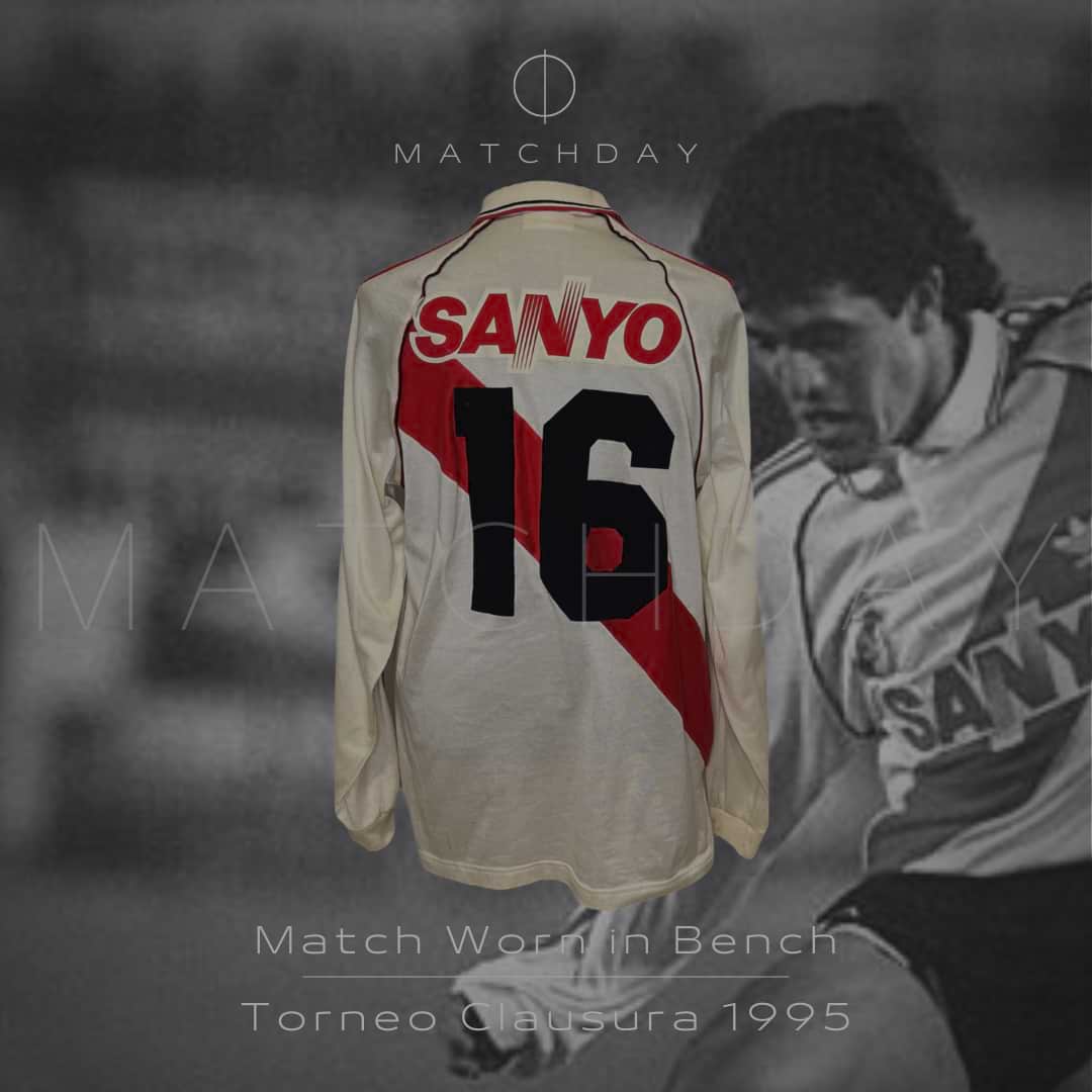 River Plate – Adidas – Ariel “Burrito” Ortega – Torneo Clausura 1995 – Match Worn in Bench - Imagen 3