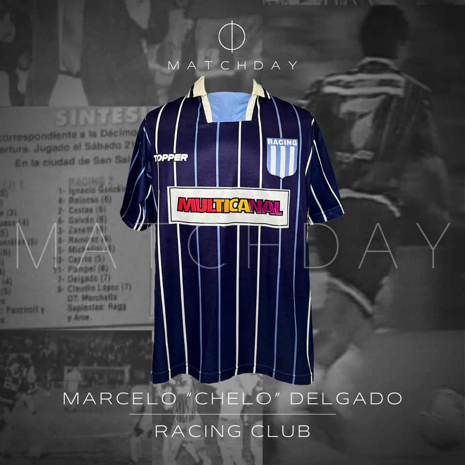 Marcelo “Chelo” Delgado match worn jersey – Racing Club – Torneo Apertura 1995