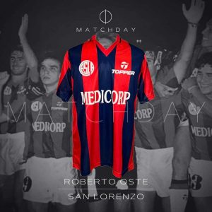Roberto Oste match worn jersey - San Lorenzo - Torneo apertura 1992
