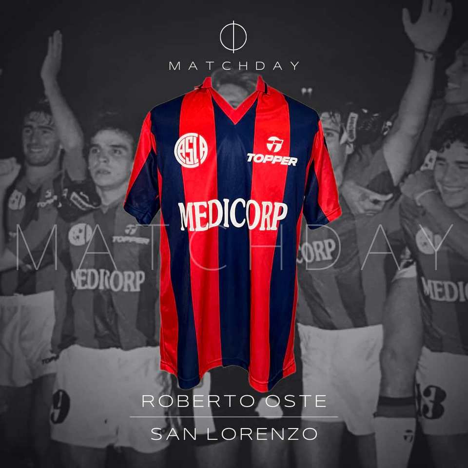 Roberto Oste match worn jersey – San Lorenzo – Torneo apertura 1992