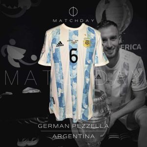 German Pezzella match issue jersey - AFA - Copa America 2021