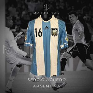 Sergio Agüero match issue jersey - AFA - Eliminatorias 2014