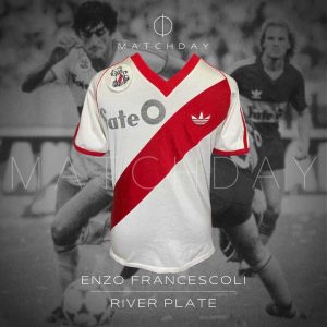 Enzo Francescoli match worn jersey - Campeonato nacional 1985