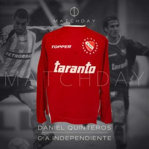 Daniel Quinteros match worn jersey - Independiente - Clausura 2004