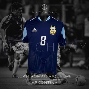 Juan Roman Riquelme match issue jersey - AFA - Amistoso FIFA 2005