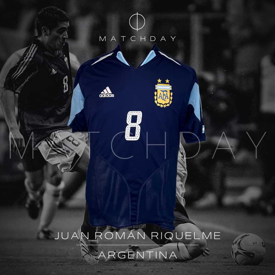 Juan Roman Riquelme match issue jersey – AFA – Amistoso FIFA 2005