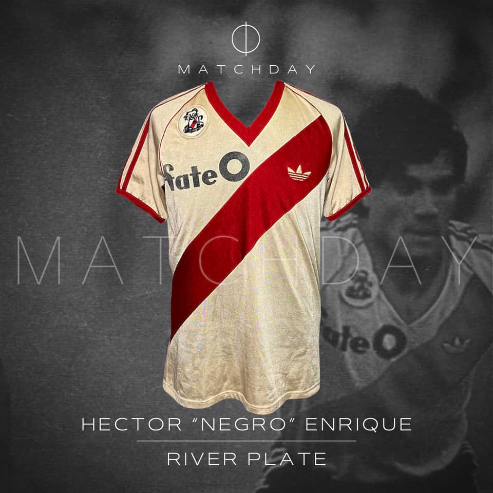 Hector “Negro” Enrique match worn jersey – River Plate – Torneo 1986