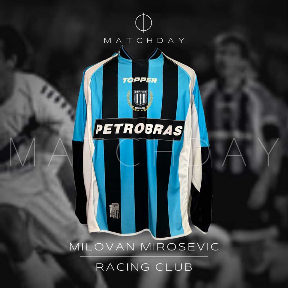 Milovan Mirosevic match worn jersey – Racing Club – Torneo Clausura 2003