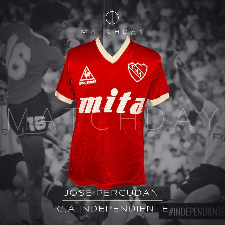 Jose Percudani match worn jersey – Independiente – Campeonato primera division 1986