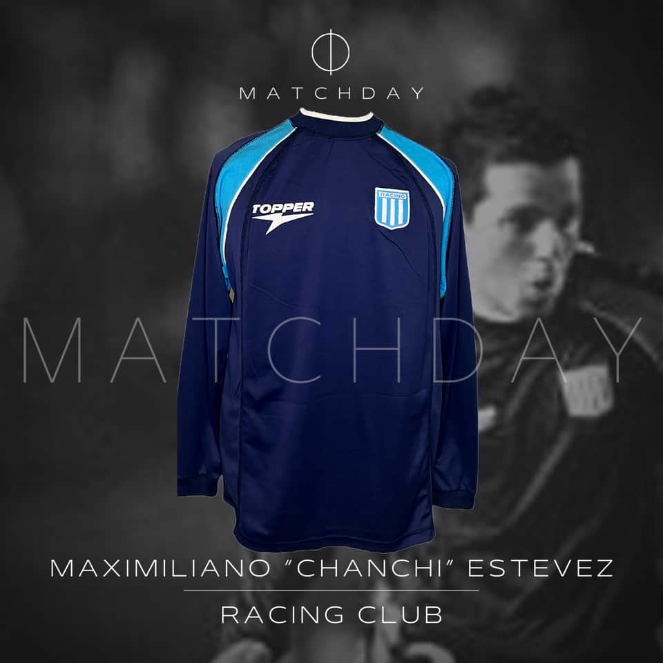 Maximiliano “Chanchi” Estevez match worn jersey – Racing Club – Torneo Apertura 2002