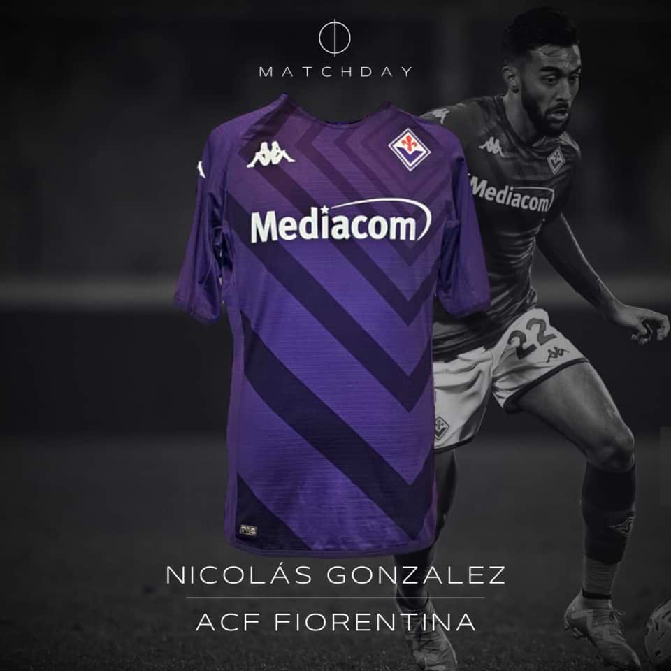 Nico Gonzalez – Fiorentina – Match worn unwashed signed – Serie A 2022