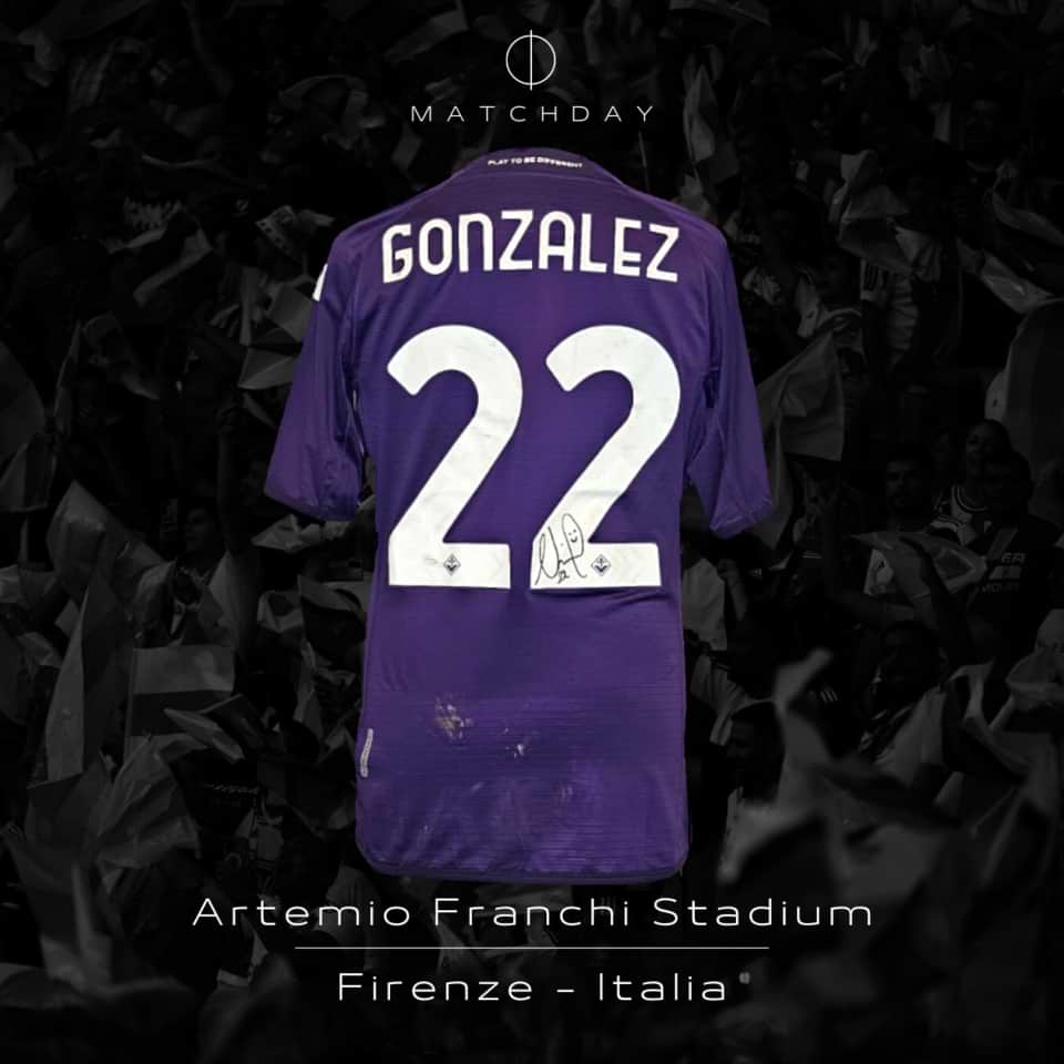 Nico Gonzalez – Fiorentina – Match worn unwashed signed – Serie A 2022 - Image 5