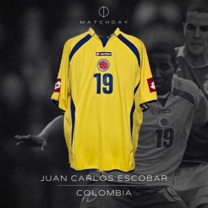 Juan Carlos Escobar - Colombia - Match worn - International friendly 2008