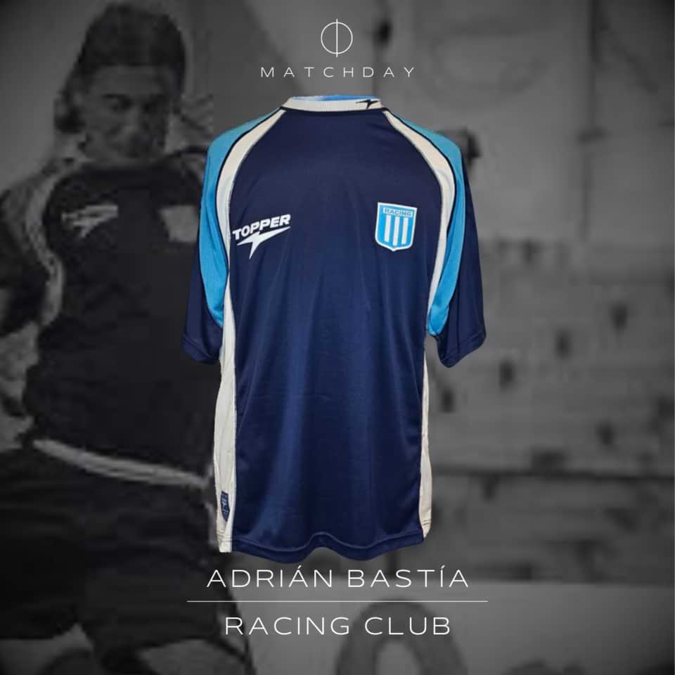 Adrian Bastia – Racing Club – Match shirt – Apertura 2002