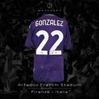 Nico Gonzalez – Fiorentina – Match worn unwashed signed – Serie A 2022 - Imagen 5