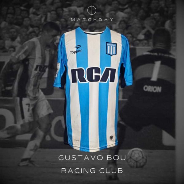 Gustavo Bou – Racing Club – Match worn jersey – Libertadores 2016