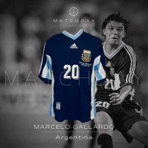 Marcelo Gallardo - Argentina National Team - Match worn - World Cup France 1998
