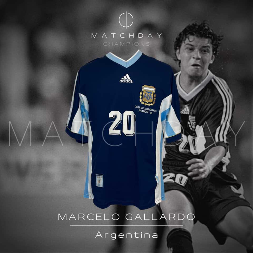Marcelo Gallardo – Argentina National Team – Match worn – World Cup France 1998