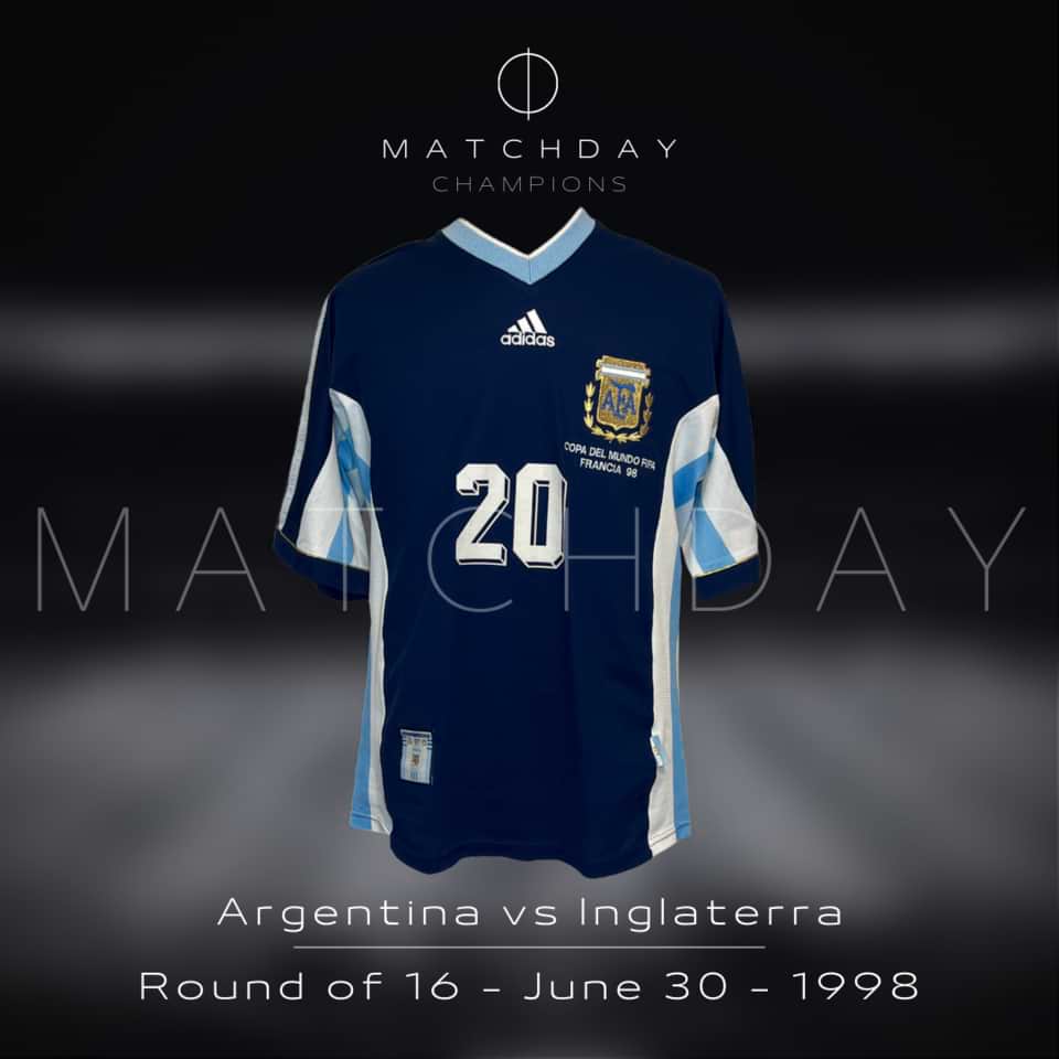Marcelo Gallardo – Argentina National Team – Match worn – World Cup France 1998 - Image 4