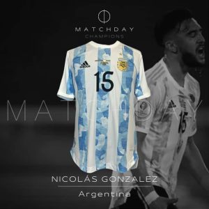 Nicolás Gonzalez - Argentina National Team - Match issue jersey + Shorts - Copa América 2021