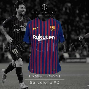 Lionel Messi - Barcelona FC - Champions League - Match Issue + Captain Ribbon