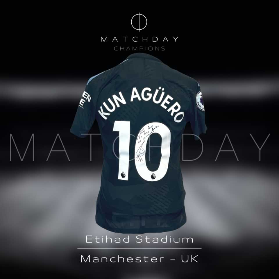 Sergio Aguero – Manchester City – Autographed shirt – Match Worn - Image 5