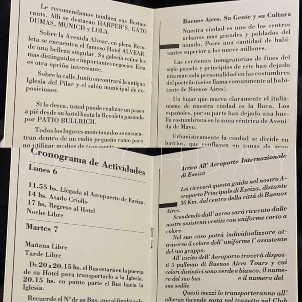 Diego Maradona wedding invitation & party intinerary - Image 7