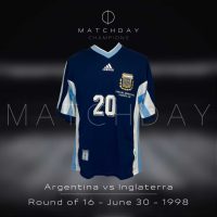 Marcelo Gallardo – Argentina National Team – Match worn – World Cup France 1998 - Imagen 4