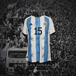 Nico Gonzalez Argentina 2022 - Signed by Argentina Team