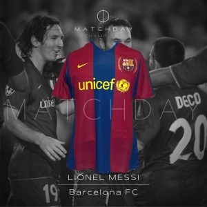 Lionel Messi - Barcelona - Match Worn Unwashed vs Lyon - Champions League 2007/08
