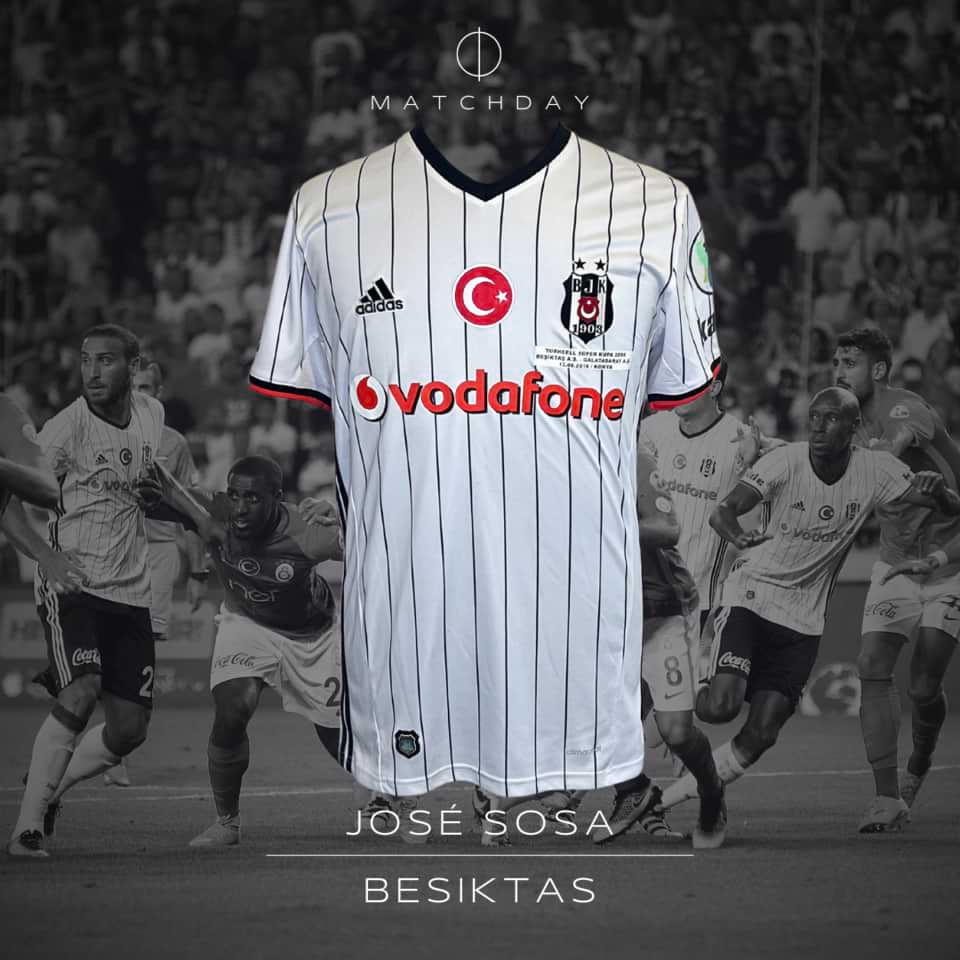 José Sosa – Match worn in bench – Besiktas – Turkcell Super Cup 2016