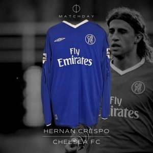 Hernan Crespo - Match worn - Chelsea - Premiership 2003