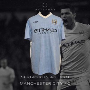 Sergio Aguero - Match worn - Manchester City - Premier League 2011/12
