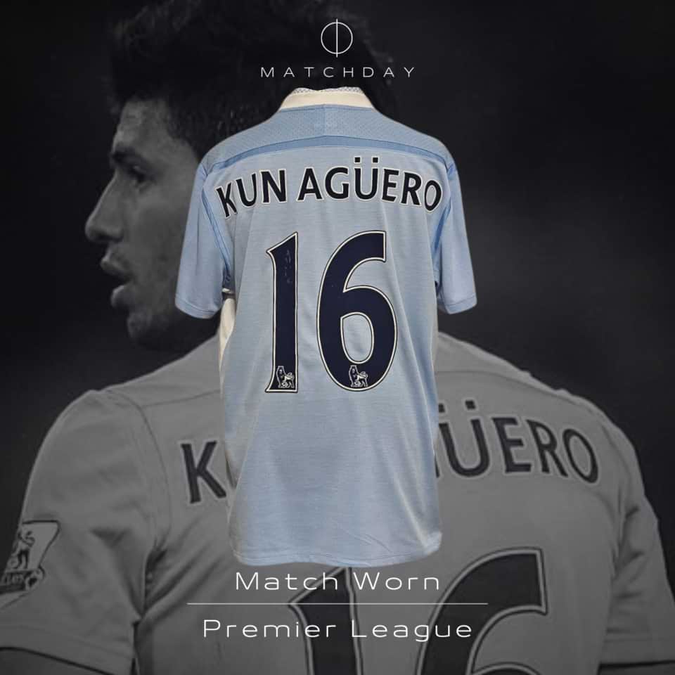 Sergio Aguero – Match worn – Manchester City – Premier League 2011/12 - Image 3