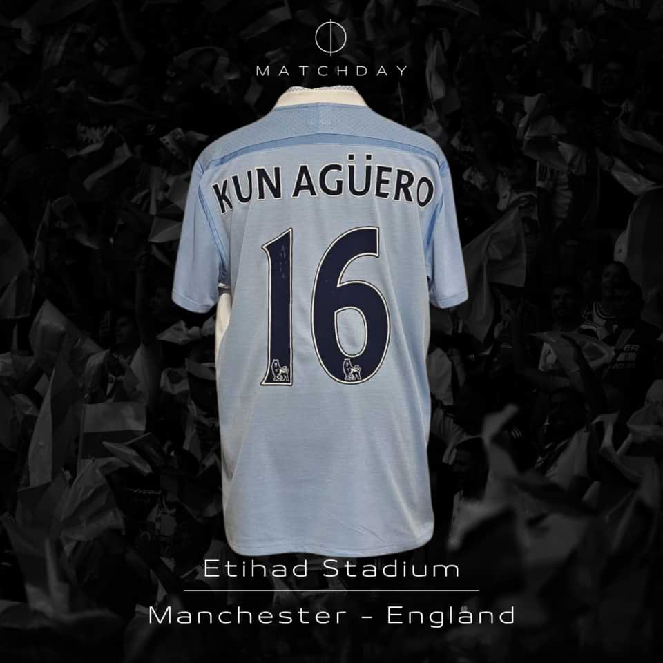 Sergio Aguero – Match worn – Manchester City – Premier League 2011/12 - Image 5