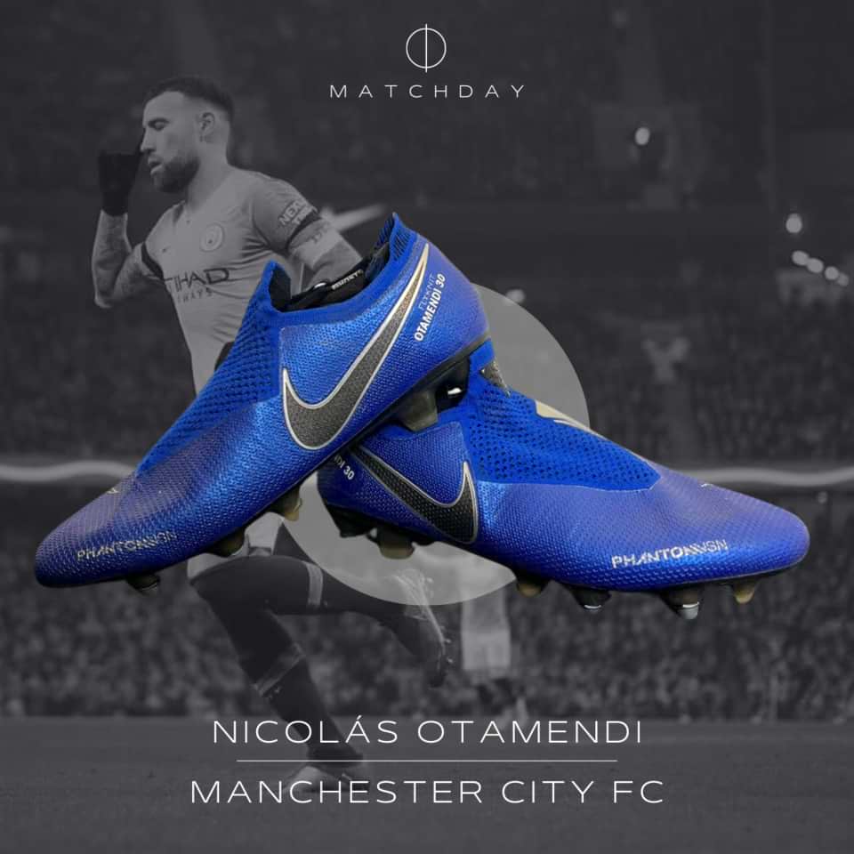 Nicolas Otamendi – Match worn boots – Manchester City – Premier League 2018