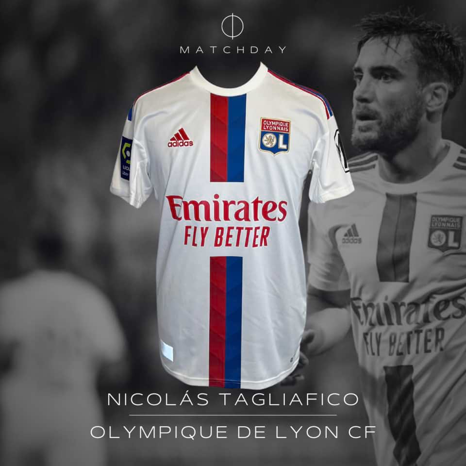 Nicolas Tagliafico – Match worn unwashed – Olympique Lyonnais – Ligue 1 2023