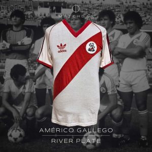 Américo "Tolo" Gallego - Match worn - River Plate - Torneo Nacional 1985