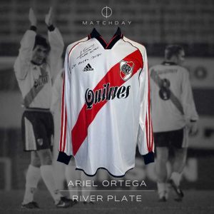Ariel Ortega - Match worn signed - River Plate - Torneo Clausura 2001