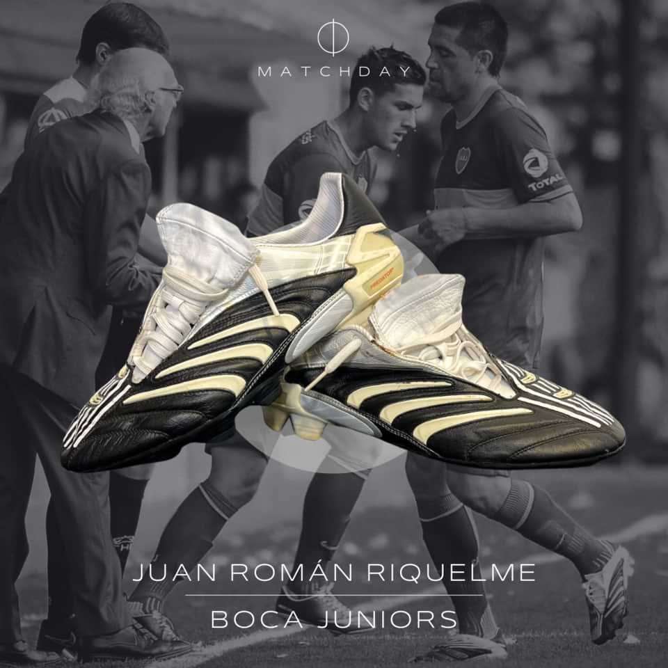 Juan Roman Riquelme Match worn boots Boca Juniors Torneo Inicial 2013