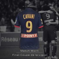 Edinson Cavani – Match Worn – PSG – League Cup Final 2014 - Imagen 3