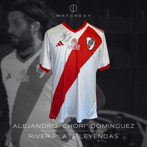 Alejandro “Chori” Dominguez – Leyendas River Plate – Match worn signed unwashed